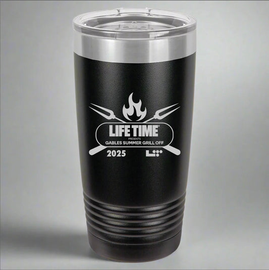 Limited Edition 20oz Black or White Tumbler – 1st Annual Lifetime Gablers Grill Off
