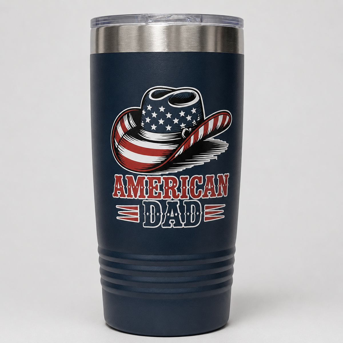 American Dad 20 oz tumbler, laser engraved by Carve & Burn in Miami