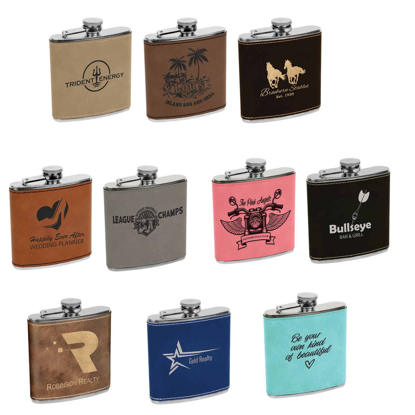 6 oz Leatherette Flask