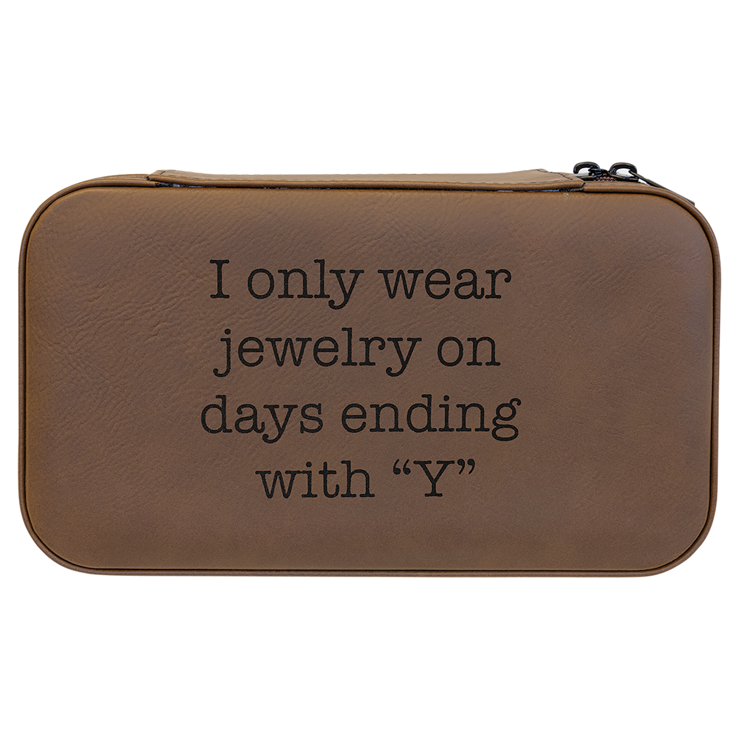 7 1/2" X 4 1/2" Laserable Leatherette Travel Jewelry Box