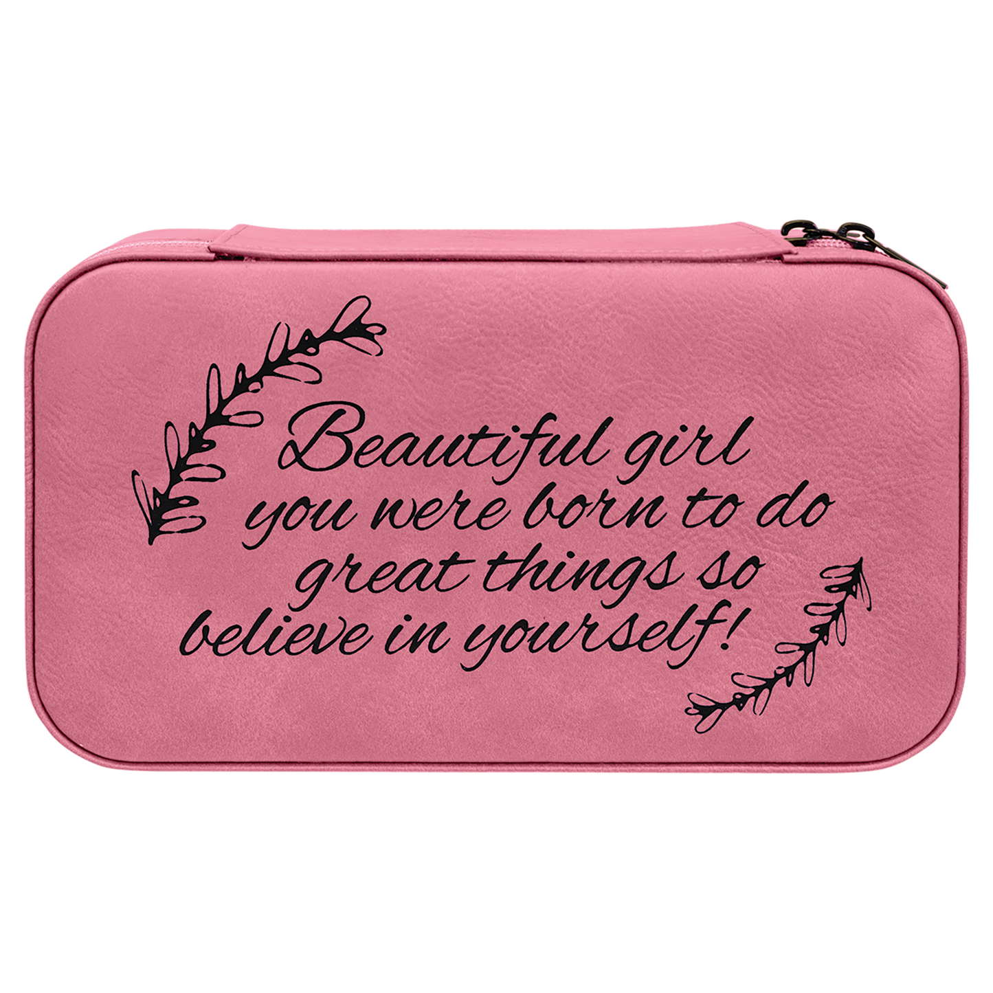 7 1/2" X 4 1/2" Laserable Leatherette Travel Jewelry Box