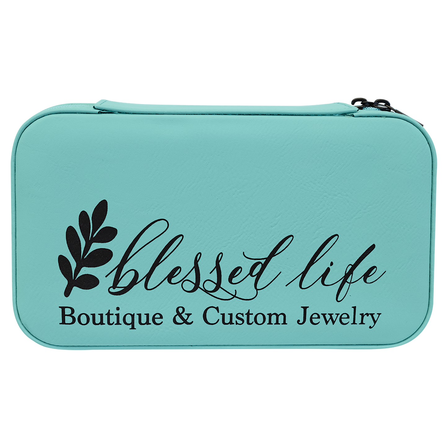 7 1/2" X 4 1/2" Laserable Leatherette Travel Jewelry Box