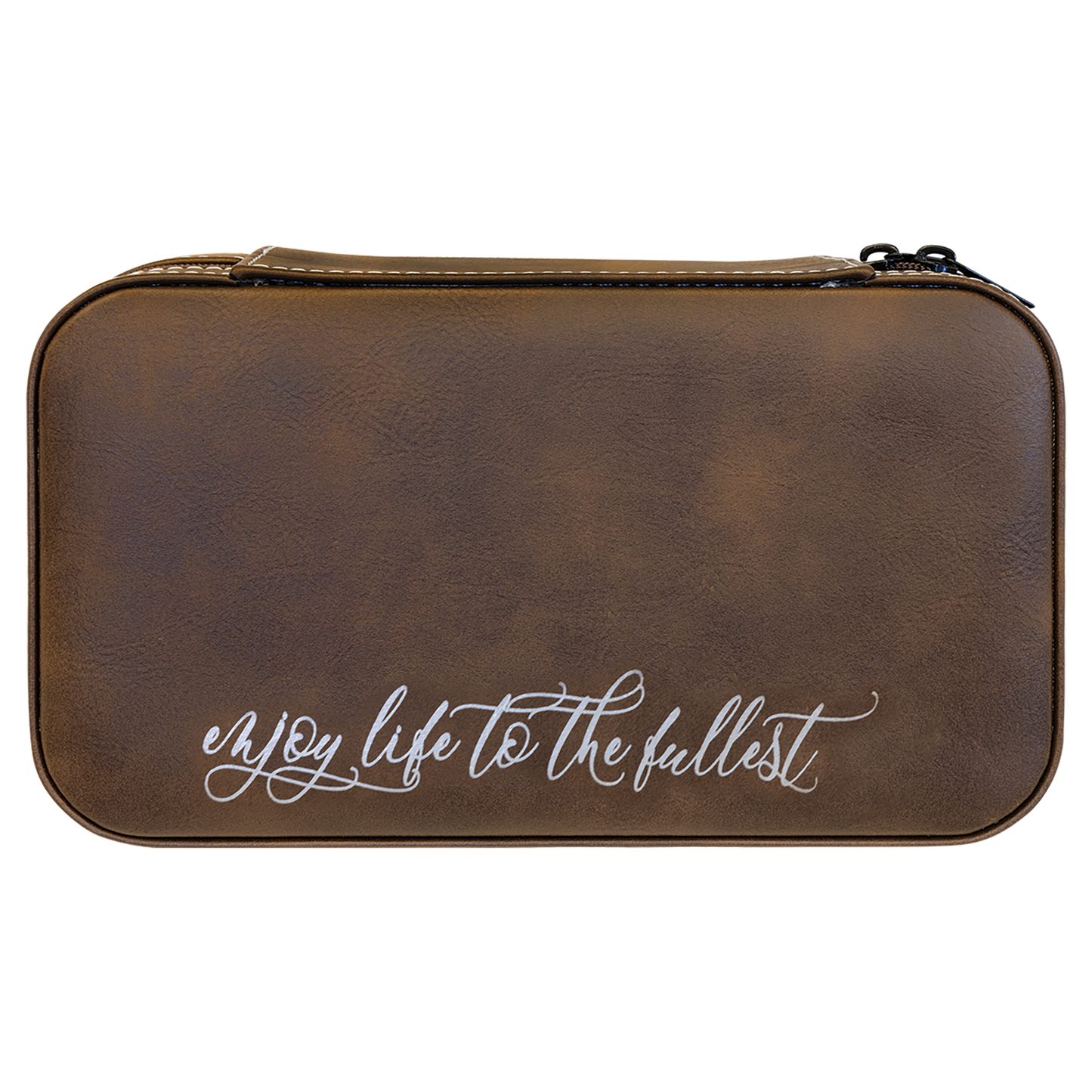 7 1/2" X 4 1/2" Laserable Leatherette Travel Jewelry Box