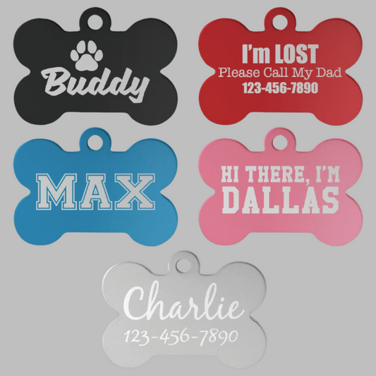 Bone Shape Pet Tags