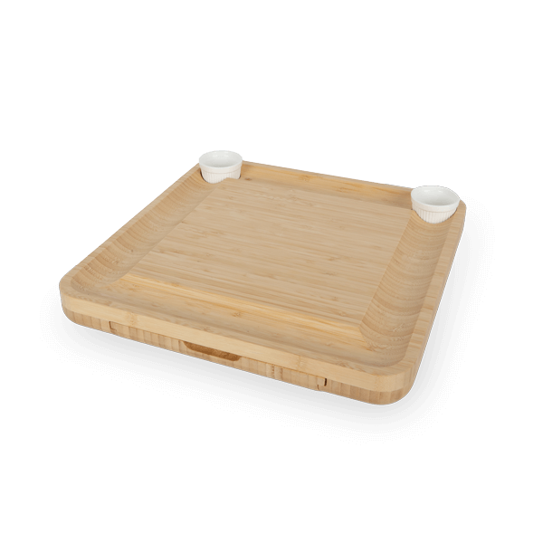 BAMBOO CHEESE BOARD WITH CUTLERY SET