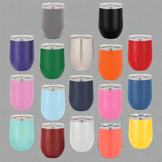 Custom 12 oz Stemless Wine Tumblers - Perfect for Gifting and Events