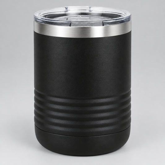10 oz Lowball Tumbler in Black by Carve & Burn, Miami