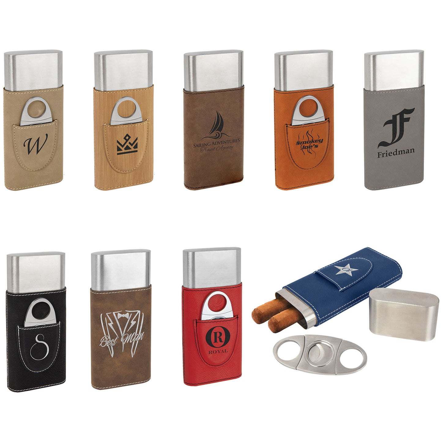 Leatherette Cigar Case with Cutter - The Perfect Gift for Cigar Lovers