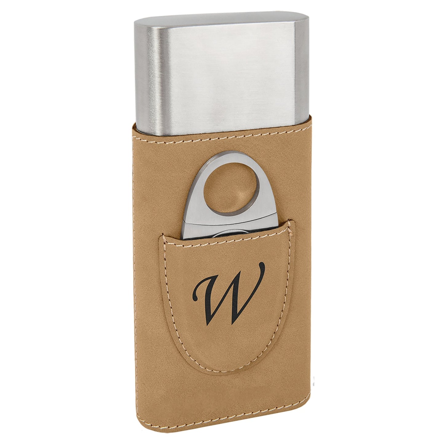 Leatherette Cigar Case with Cutter | Personalization Available