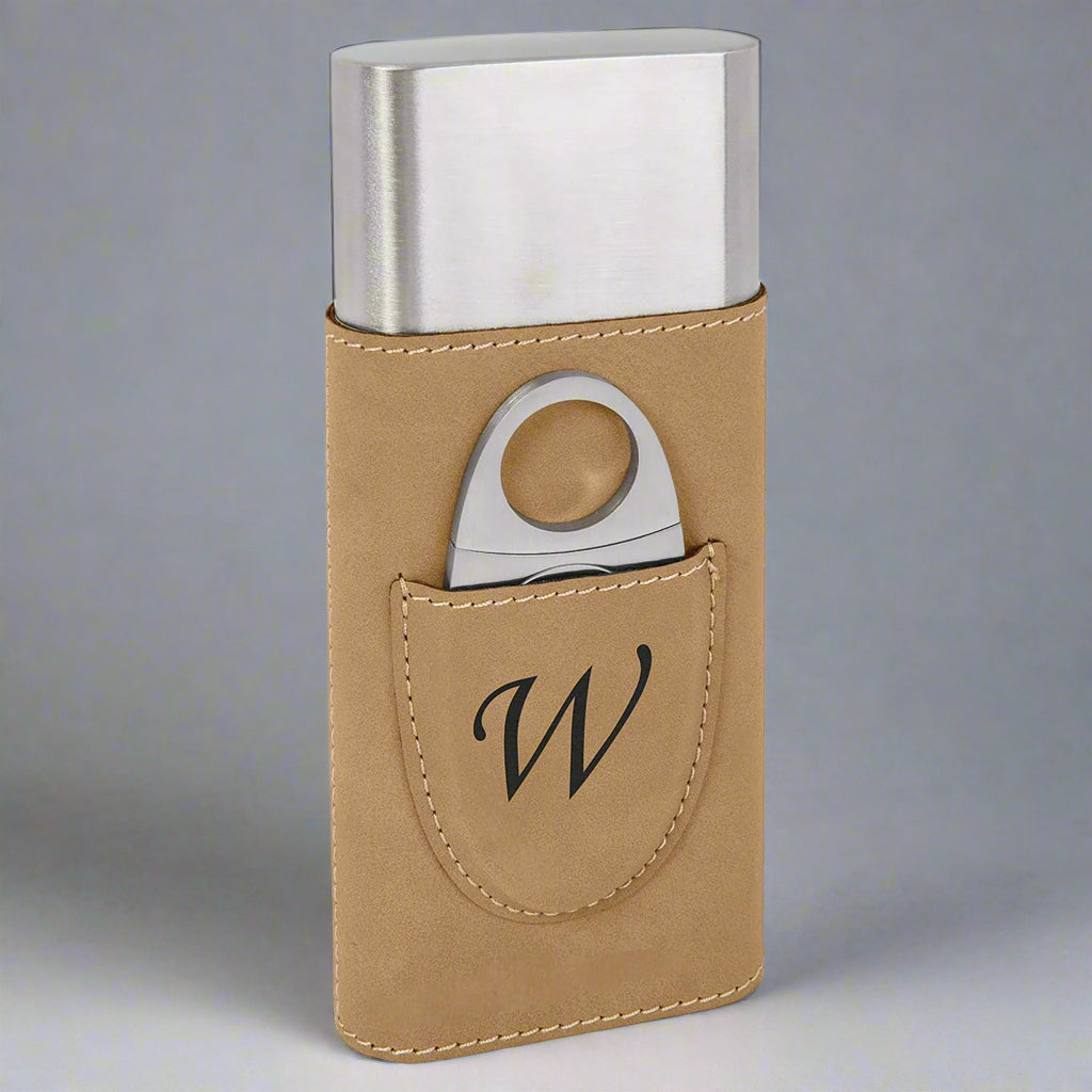 Leatherette Cigar Case with Cutter - The Perfect Gift for Cigar Lovers