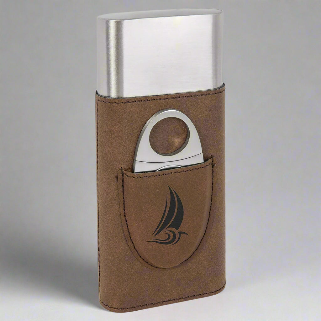 Leatherette Cigar Case with Cutter - The Perfect Gift for Cigar Lovers