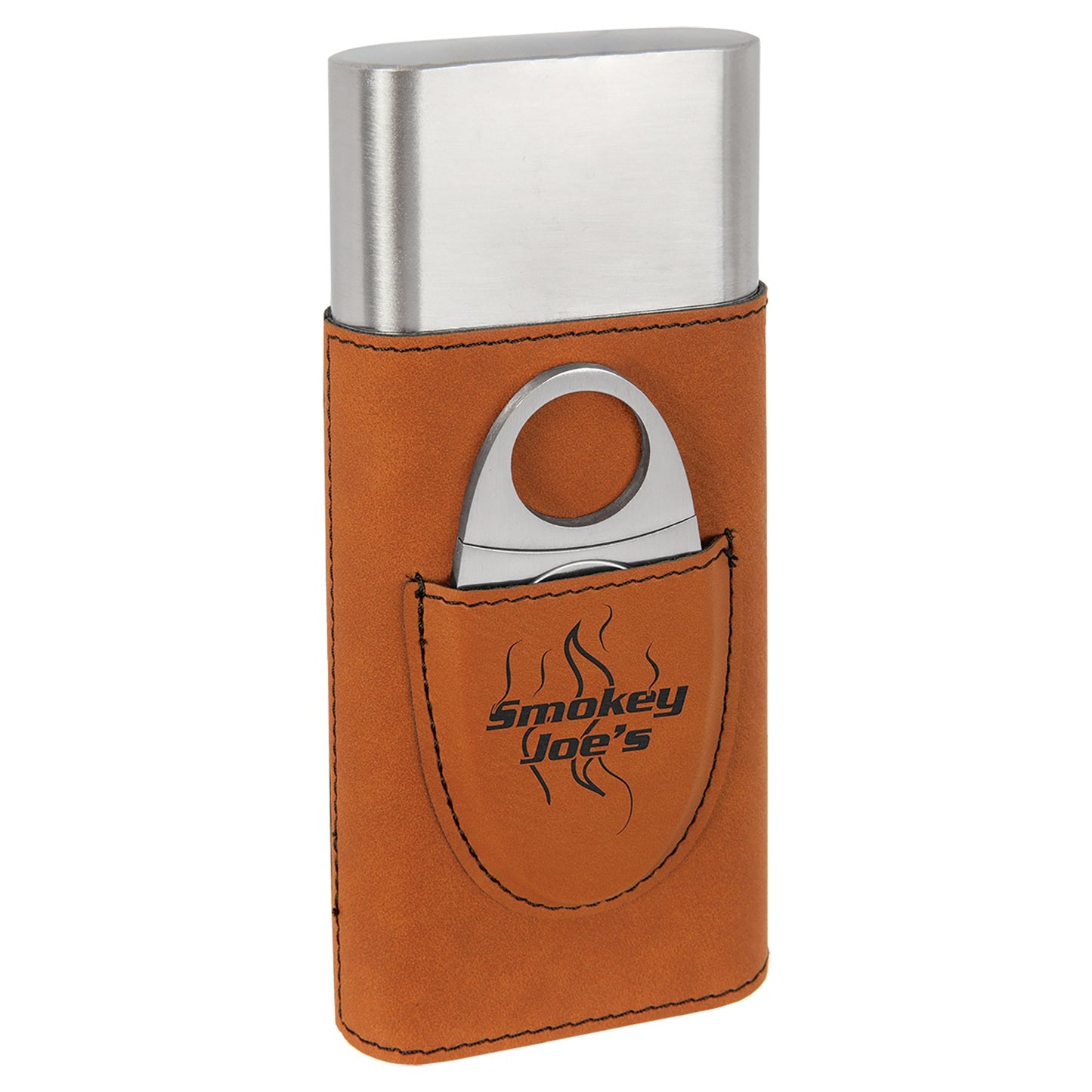 Leatherette Cigar Case with Cutter | Personalization Available