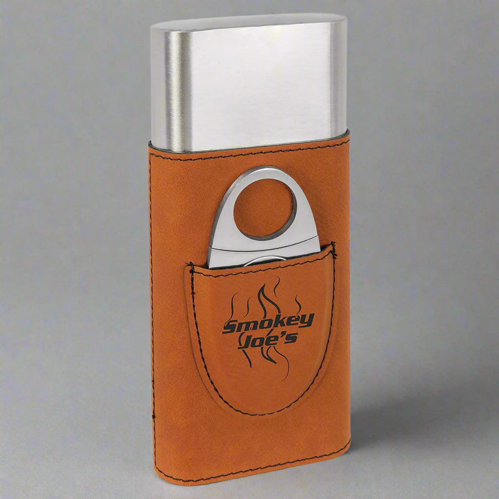 Leatherette Cigar Case with Cutter - The Perfect Gift for Cigar Lovers