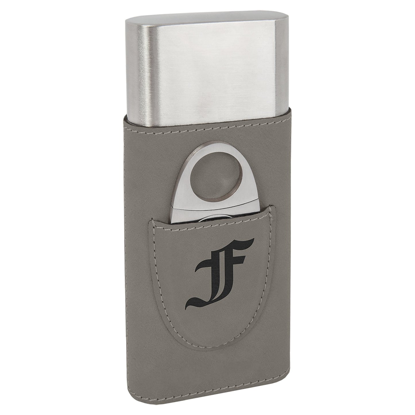 Leatherette Cigar Case with Cutter | Personalization Available