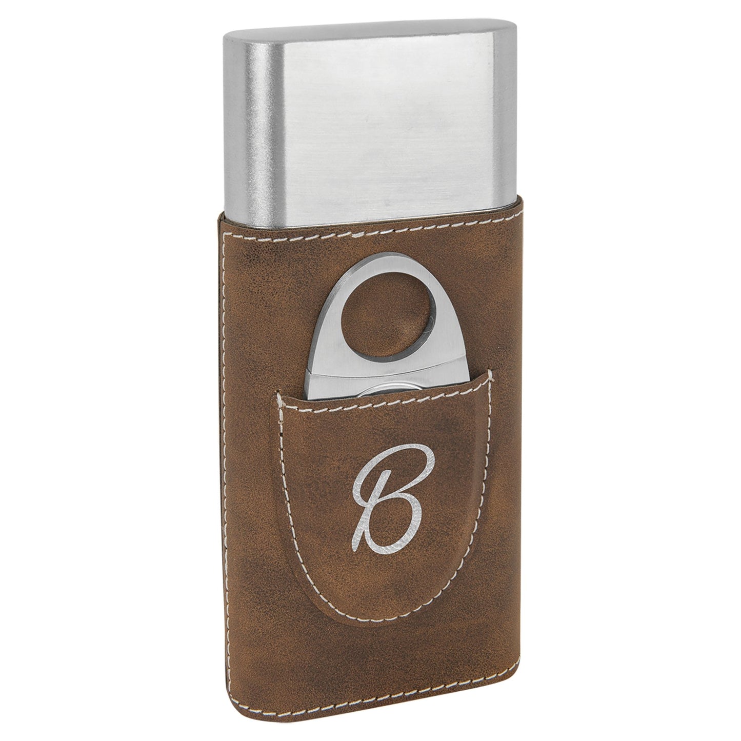 Leatherette Cigar Case with Cutter | Personalization Available