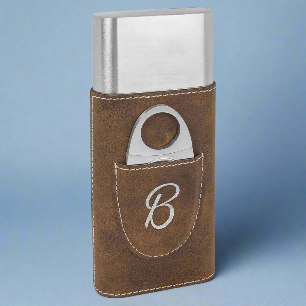Leatherette Cigar Case with Cutter - The Perfect Gift for Cigar Lovers