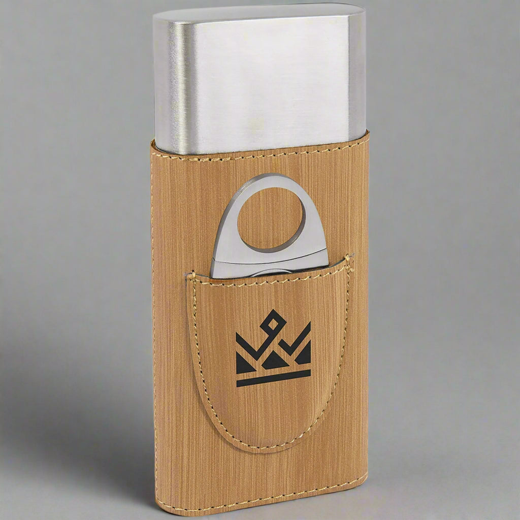 Leatherette Cigar Case with Cutter - The Perfect Gift for Cigar Lovers