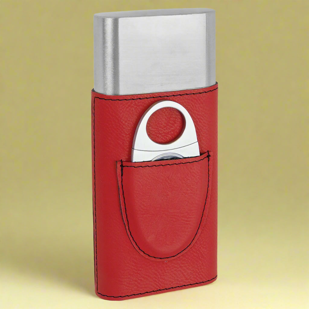 Leatherette Cigar Case with Cutter - The Perfect Gift for Cigar Lovers