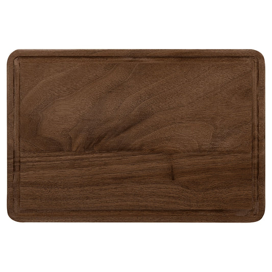 Walnut Cutting Board with Drip Ring - 13 3/4" x 9 3/4"