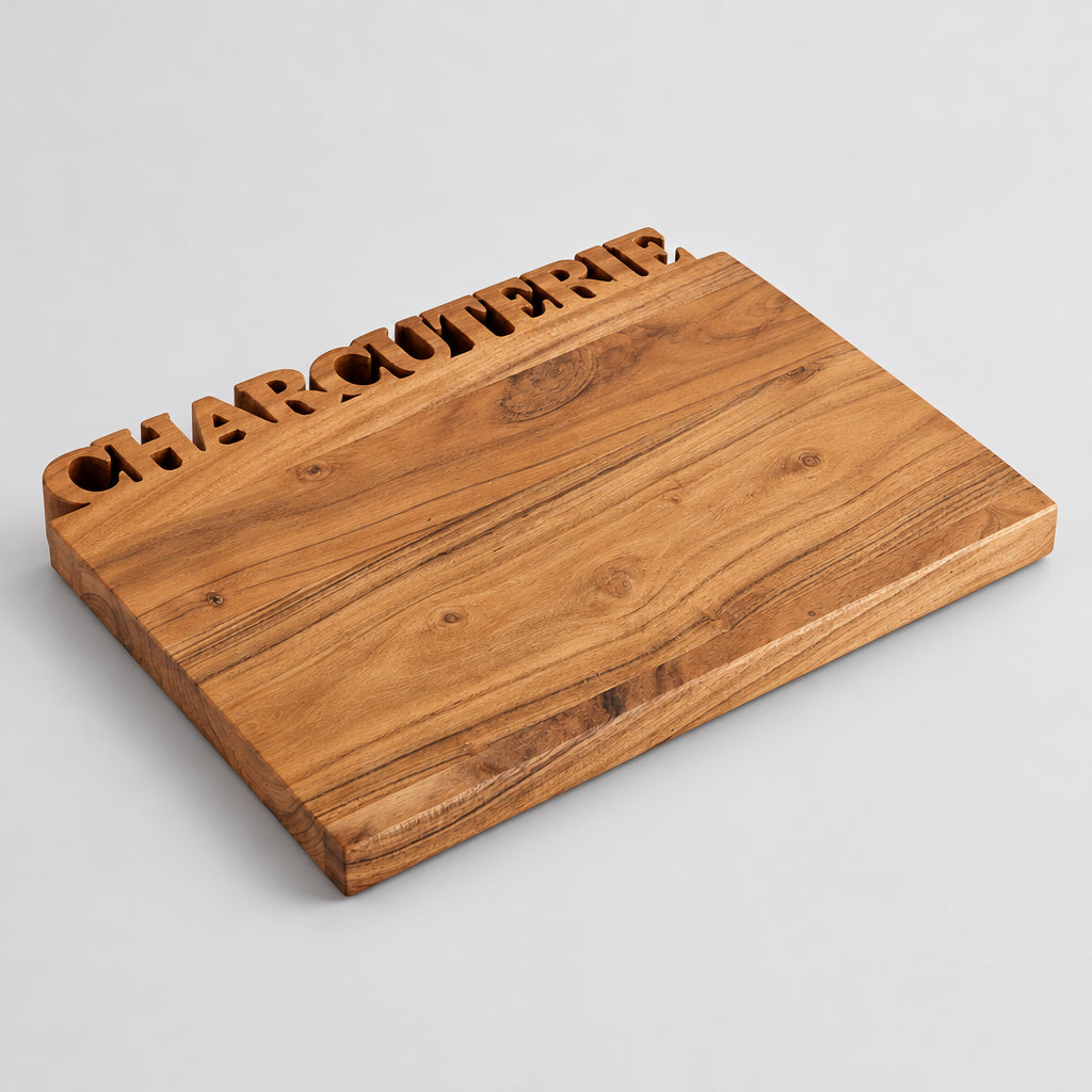 11 x 17 inch acacia wood charcuterie and cutting board for custom engraving – view 3