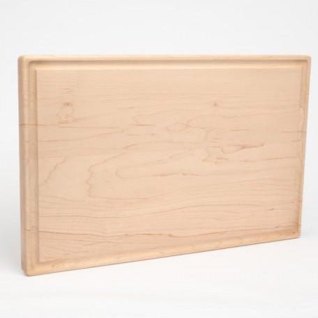 SOLID MAPLE CUTTING BOARD WITH JUICE GROOVE 11" x 17"