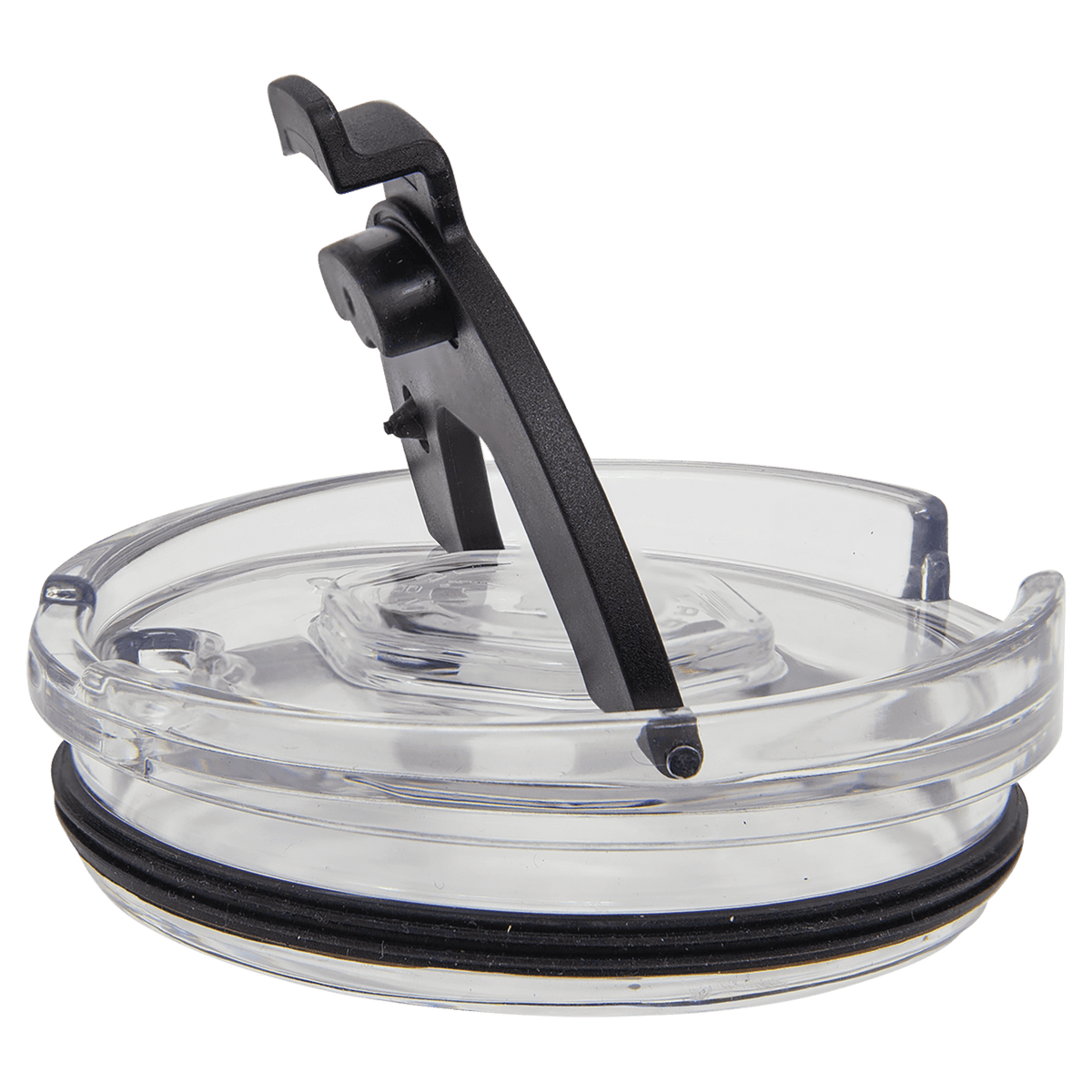 40 oz travel mug flip lid with handle, close-up