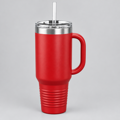 40 oz Travel Mug in Red by Carve & Burn, Miami