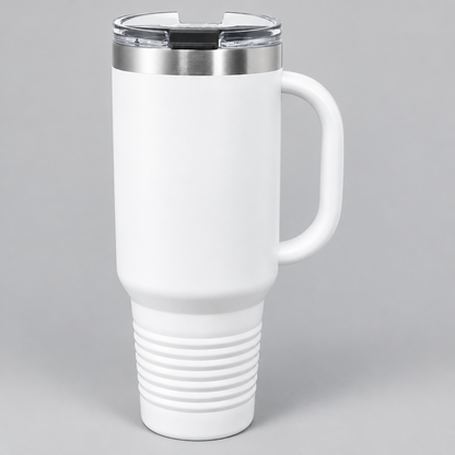 40 oz Travel Mug in White by Carve & Burn, Miami