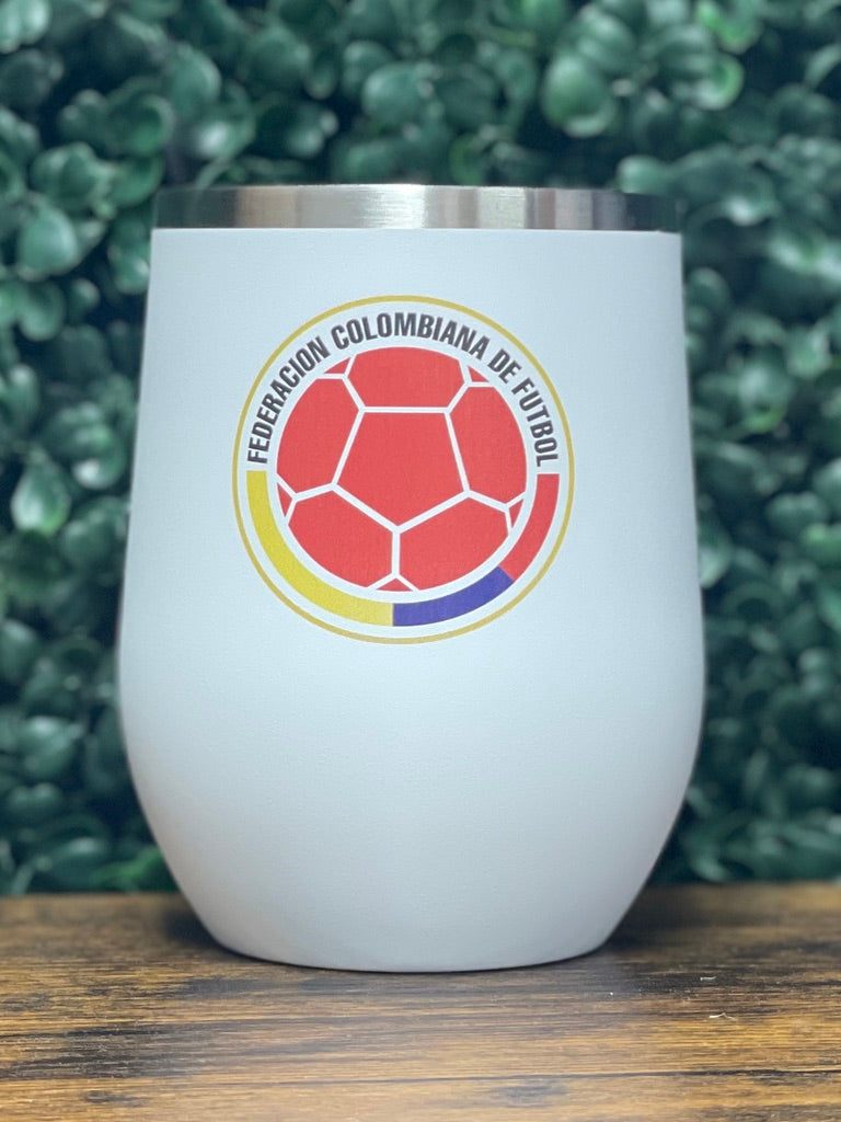 2026 World Cup Soccer Team 12oz Stemless Wine Tumbler | Personalized Fan Gifts