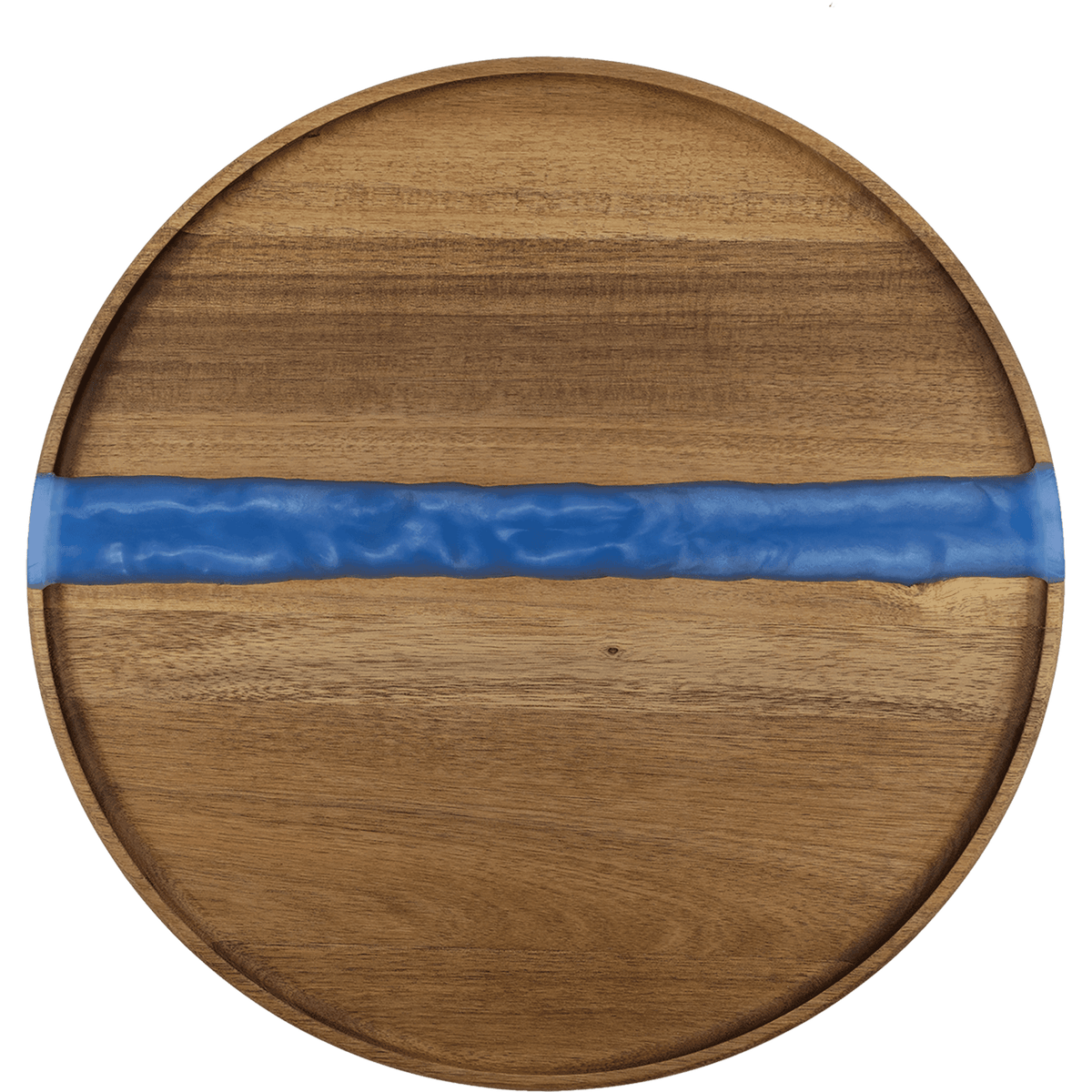 Acacia & Blue Pearl Resin Round Serving Tray – view 2