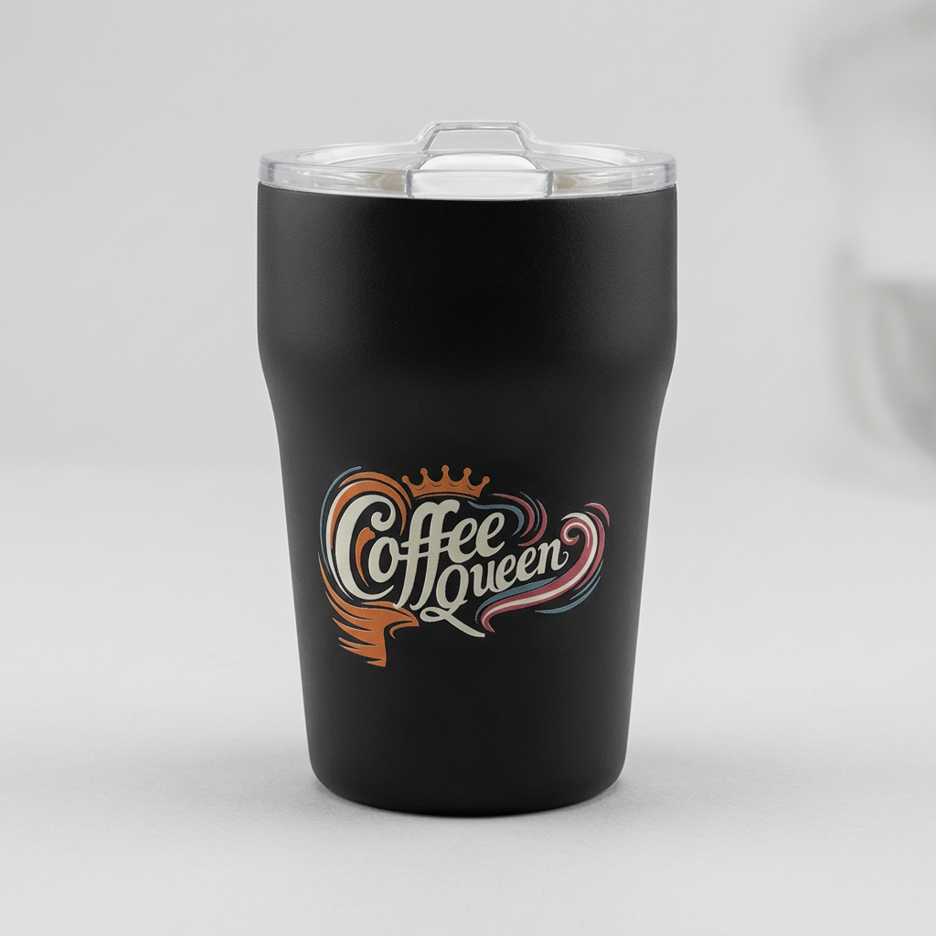 13 oz Stackable Ceramic-Lined Tumbler – Black