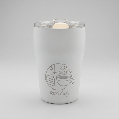 13 oz Stackable Ceramic-Lined Tumbler – White