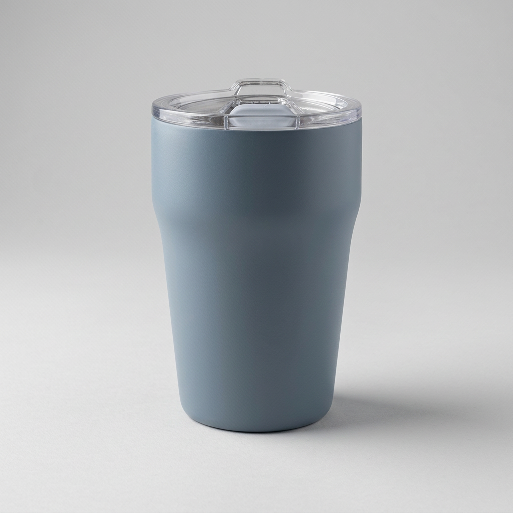13 oz Stackable Ceramic-Lined Tumbler – Dusty Blue – view 2