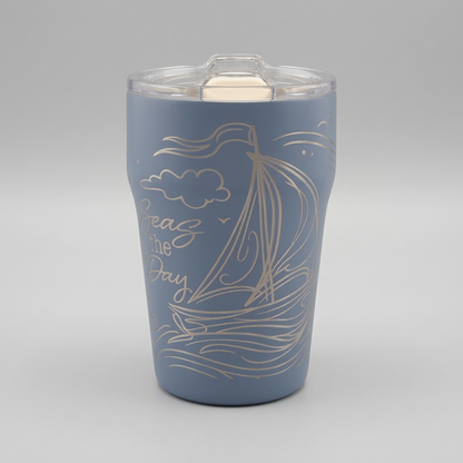 13 oz Stackable Ceramic-Lined Tumbler – Dusty Blue