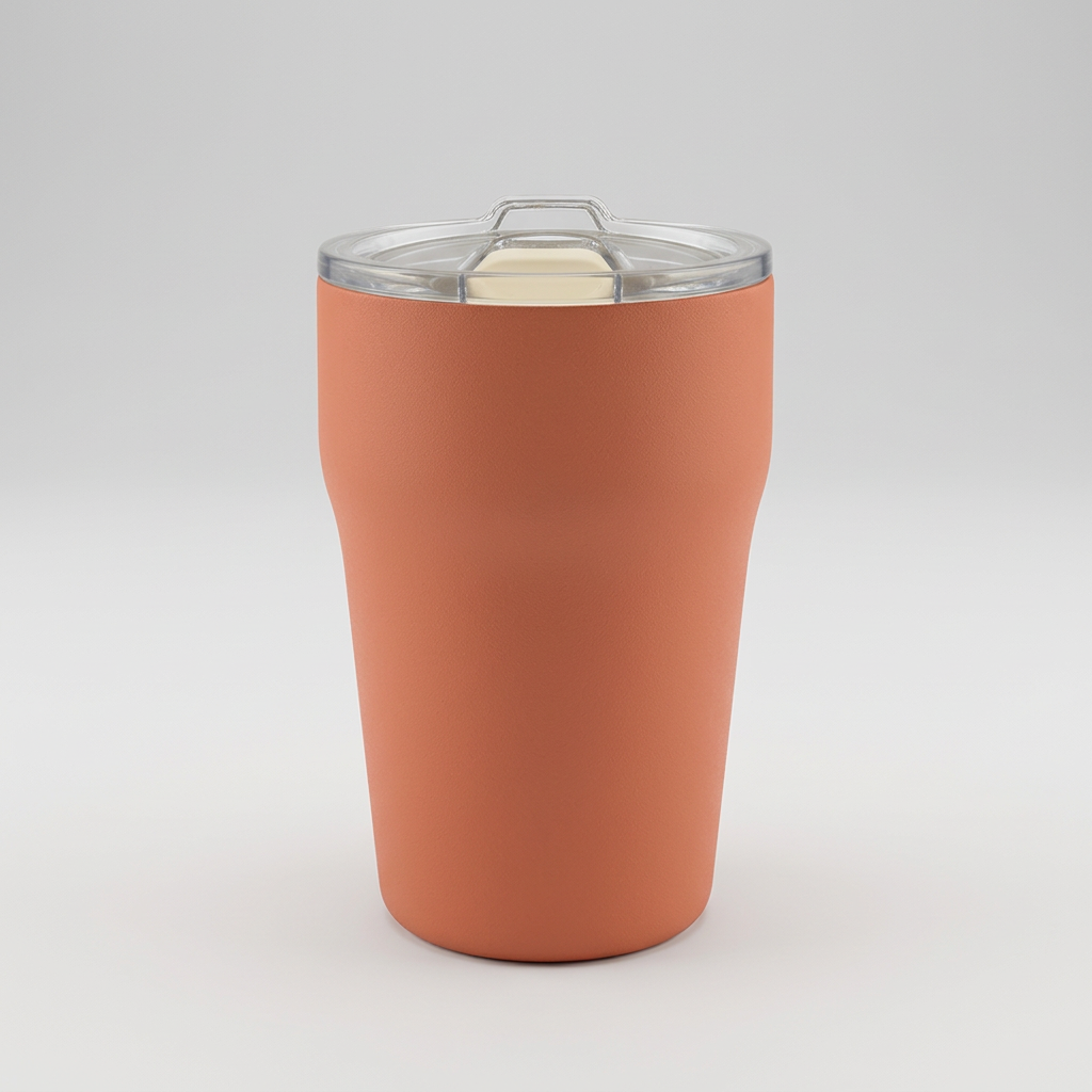 13 oz Stackable Ceramic-Lined Tumbler – Terracotta – view 2