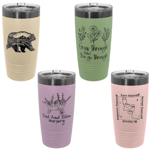 Limited Edition Ion-Black 20oz Tumbler – Laser Engraved, Sleek Matte Finish