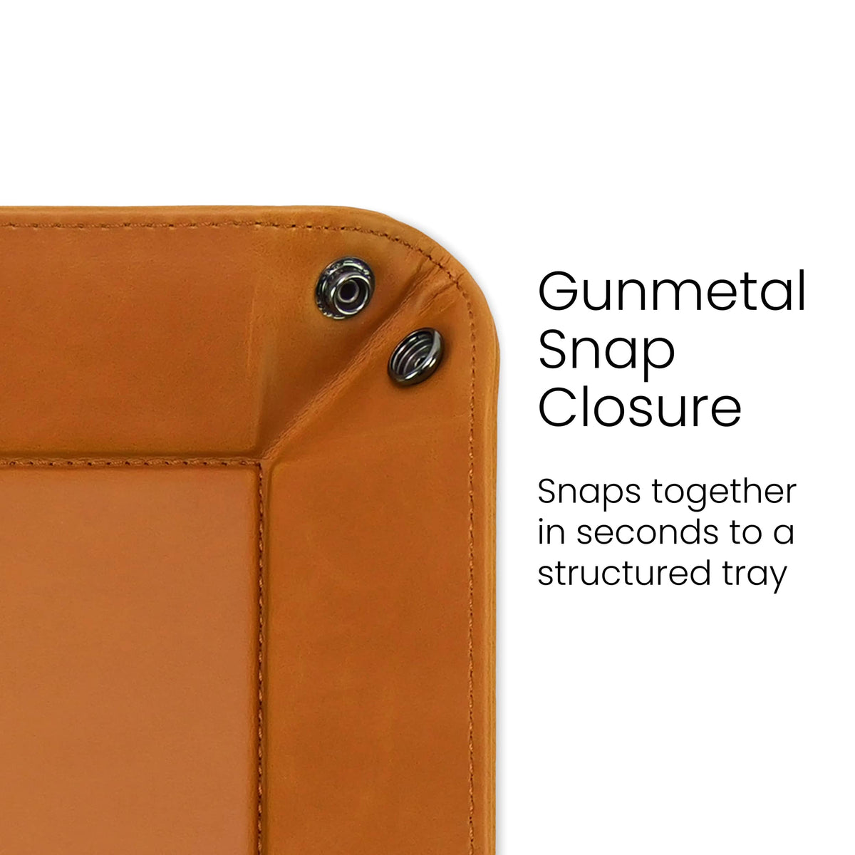Gunmetal snap hardware