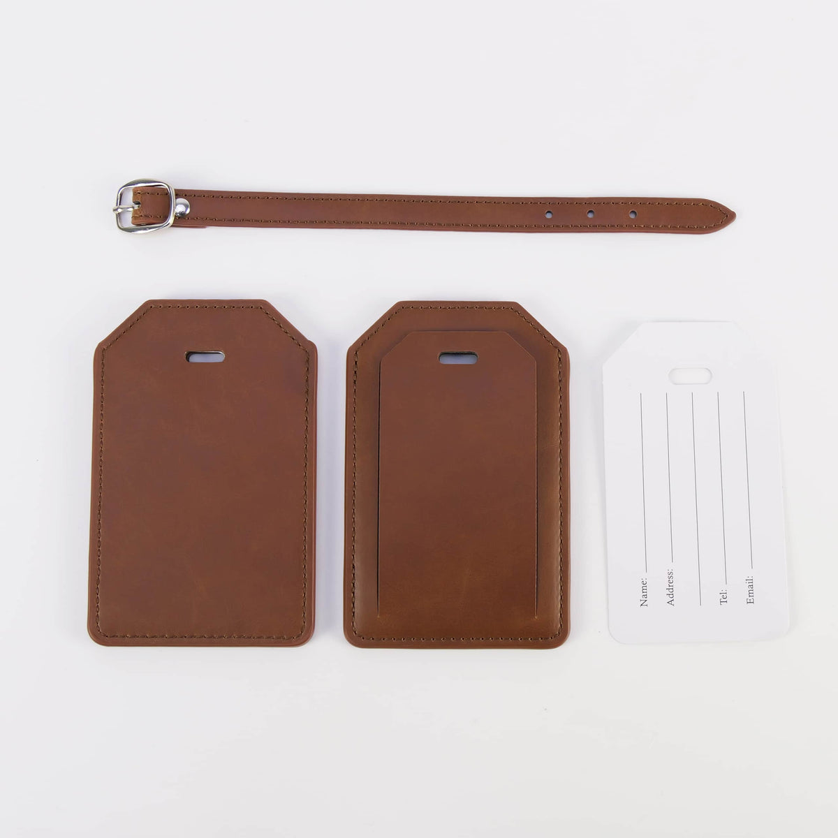 Brown luggage tag