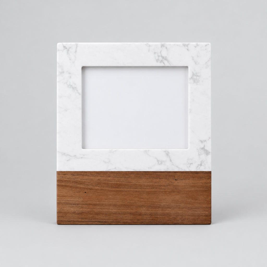 Marble wood photo frame