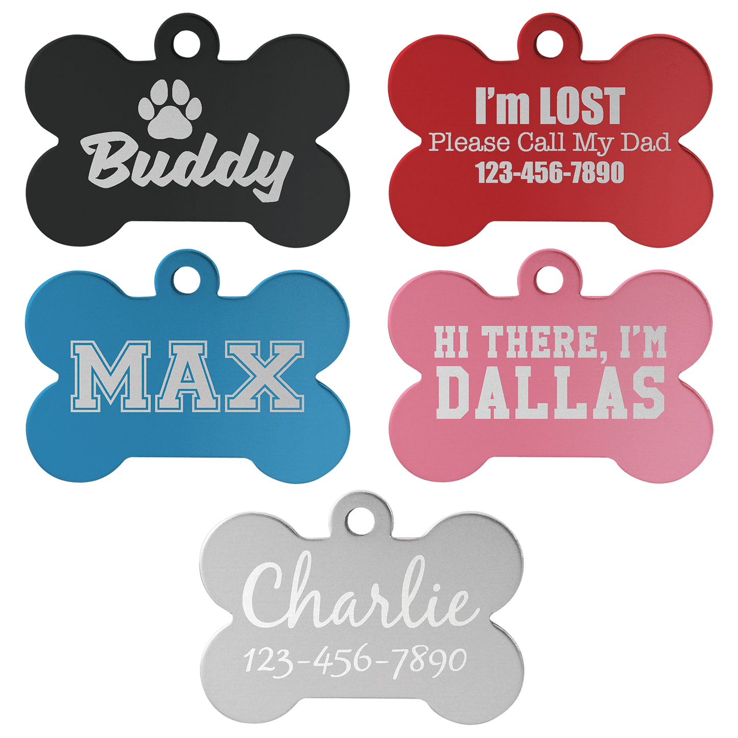 Bone Shape Pet Tags