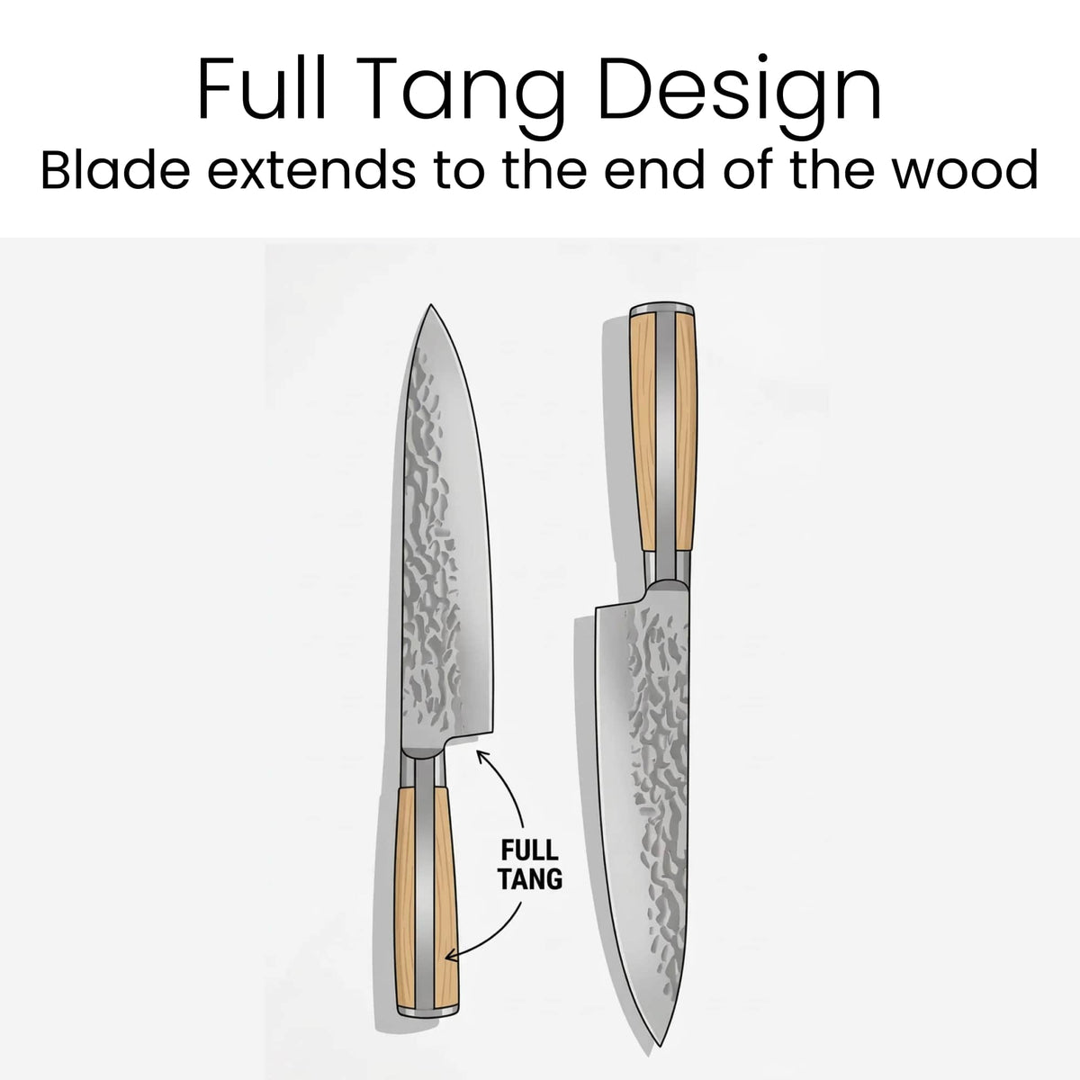 Rubberwood knife set