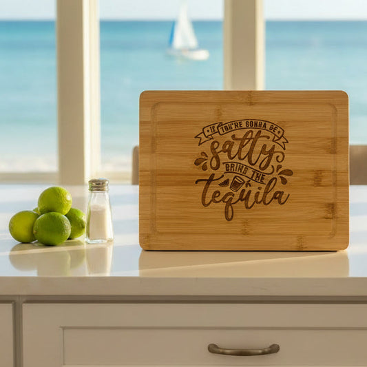 Tequila cutting board with Lime in the Kitchen