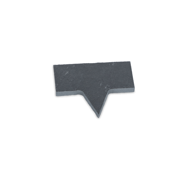 Two slate food markers included with the bamboo cheese board