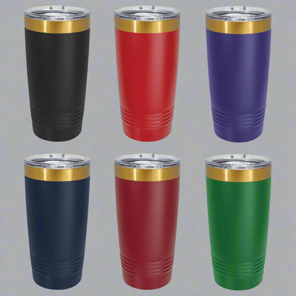 Gold ion 20 oz tumblers in an assortment of colors