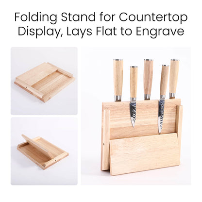 Knife set on folding stand