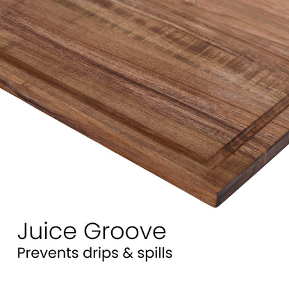 Marble cutting board with juice groove