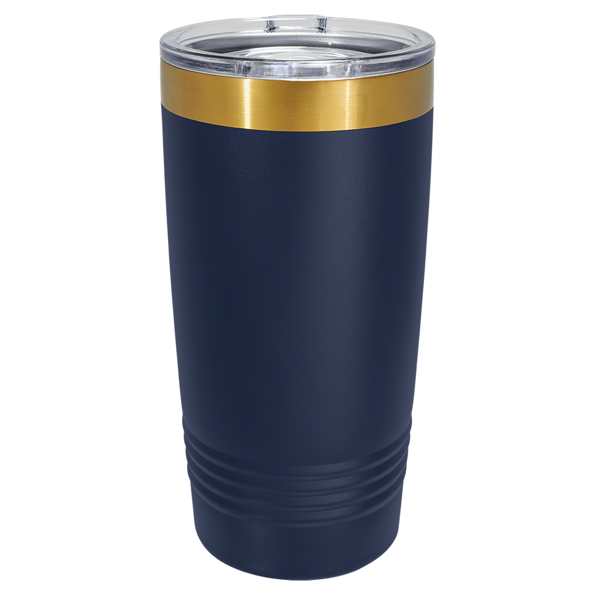 Navy and gold 20 oz gold ion tumbler, blank before engraving