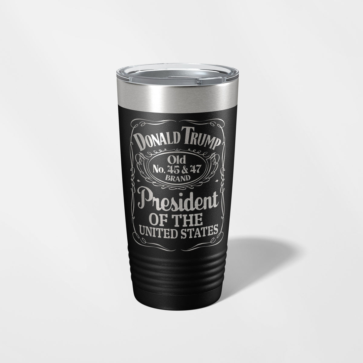 Smooth as Trump 45 & 47 tumbler in Black by Carve & Burn, Miami