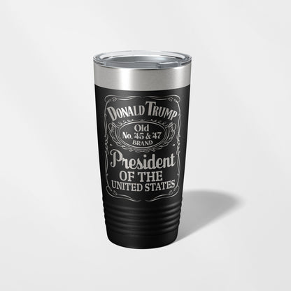 Smooth as Trump 45 & 47 tumbler in Black by Carve & Burn, Miami