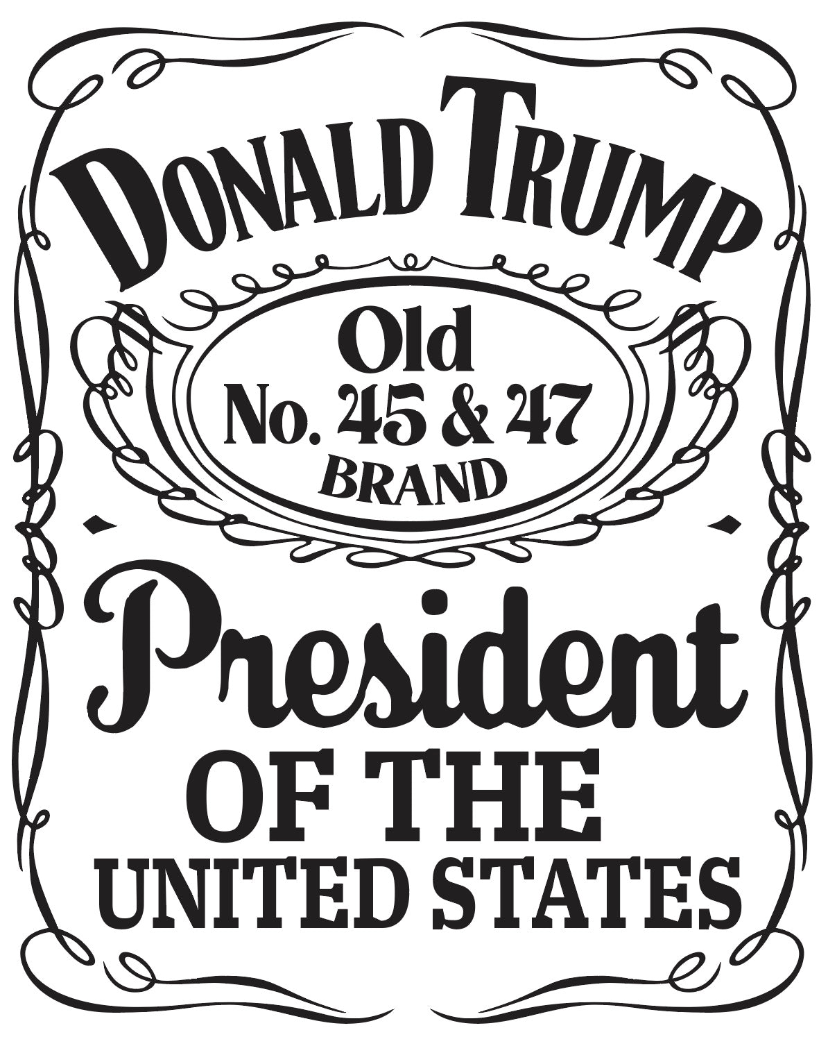 Smooth as Trump 45 & 47 tumbler, laser engraved by Carve & Burn in Miami